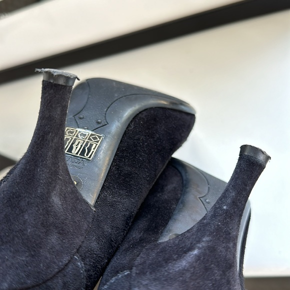 Prada Pointed Suede Penny Loafer Heels 38 - Picture 7 of 8